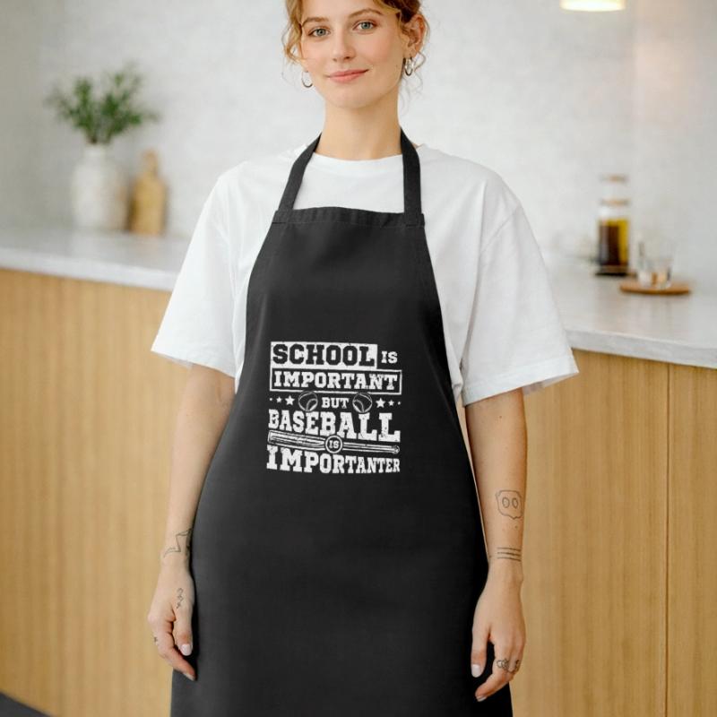L’école est importante, mais le baseball est plus important Tablier de cuisine