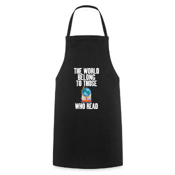 The world belongs to those who make motivational quotes - Cooking Apron - black - Front - AI Model Male 185 dark (185cm)