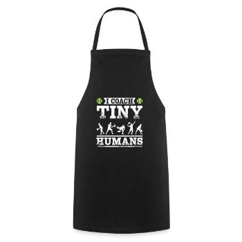 I coach tiny humans tennis coach - Kochschürze - Schwarz - Vorne - AI Model Male 185 dark (185cm)