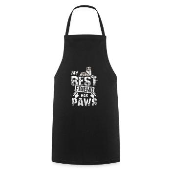 Mon meilleur ami a des pattes de berger australien - Tablier de cuisine - noir - Devant - AI Model Male 185 dark (185cm)