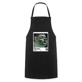 Hydrogène - H - Élément chimique 001 - Tablier de cuisine - noir - Devant - AI Model Male 185 dark (185cm)