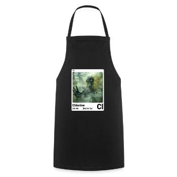 Chlore Cl Élément chimique Tableau périodique 017 - Tablier de cuisine - noir - Devant - AI Model Male 185 dark (185cm)