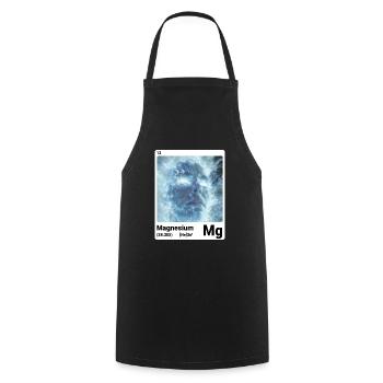 Periodensystem Element Magnesium (Mg) 012 - Kochschürze - Schwarz - Vorne - AI Model Male 185 dark (185cm)