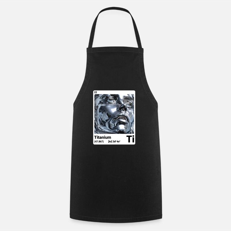 AI am Titanium (wt) - Cooking Apron - black
