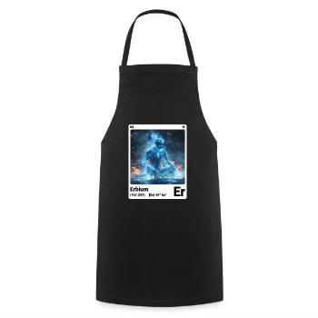 AI am Erbium (wt) - Cooking Apron - black - Front - AI Model Male 185 dark (185cm)