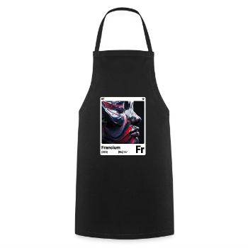 AI am Francium (wt) mode périodique nerd - Tablier de cuisine - noir - Devant - AI Model Male 185 dark (185cm)