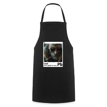 AI am Lead (wt) mode périodique style nerd - Tablier de cuisine - noir - Devant - AI Model Male 185 dark (185cm)