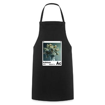 Actinium - Ac - Élément chimique 089 - Tablier de cuisine - noir - Devant - AI Model Male 185 dark (185cm)