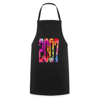 BUNT 19TH BIRTHDAY 2007 - Cooking Apron - black - Front - AI Model Male 185 dark (185cm)