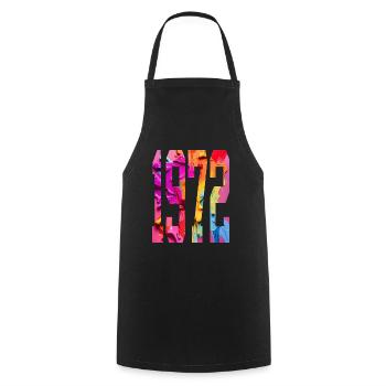 BUNT 54TH BIRTHDAY 1972 - Cooking Apron - black - Front - AI Model Male 185 dark (185cm)