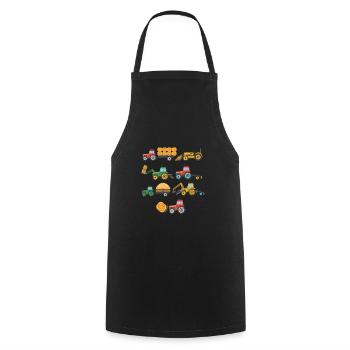 Children's tractor farmer agriculture - Cooking Apron - black - Front - AI Model Male 185 dark (185cm)