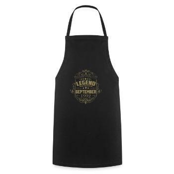 A legend was born in September 1992 - Cooking Apron - black - Front - AI Model Male 185 dark (185cm)