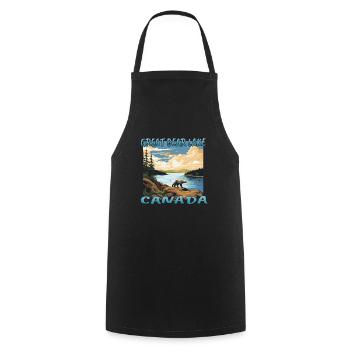 Great Bear Lake, Canada - Cooking Apron - black - Front - AI Model Male 185 dark (185cm)