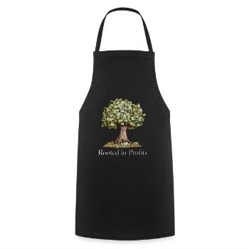 Money Tree Magic "Rooted in Profits" - Cooking Apron - black - Front - AI Model Male 185 dark (185cm)