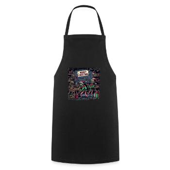 Christmas Zombie Gnome Imp Factory - Cooking Apron - black - Front - AI Model Male 185 dark (185cm)