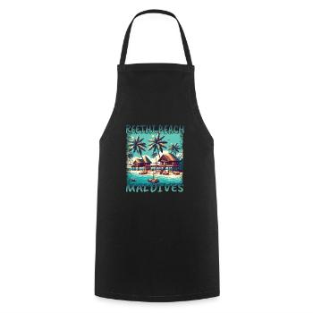 Maldives Reethi Beach Grunge Loisirs - Tablier de cuisine - noir - Devant - AI Model Male 185 dark (185cm)