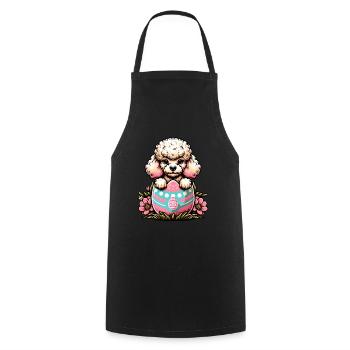 Easter Egg Easter Egg Dog Poodle Hatches From The Egg - Cooking Apron - black - Front - AI Model Male 185 dark (185cm)