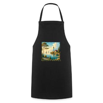 Great Lakes USA - Sailing & Powerboating Holidays - Cooking Apron - black - Front - AI Model Male 185 dark (185cm)