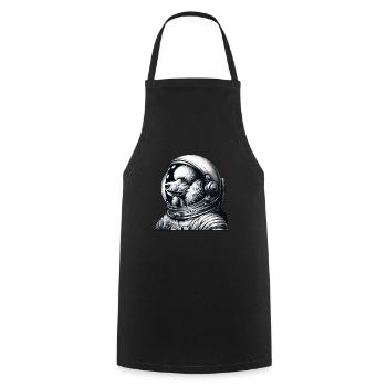 Poodle Astronaut Space Adventure - Cooking Apron - black - Front - AI Model Male 185 dark (185cm)