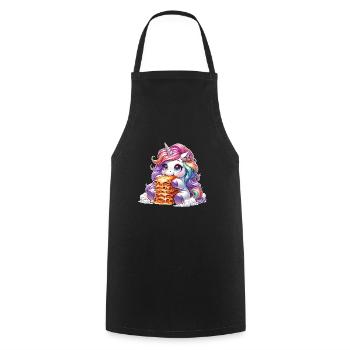 Einhorn Italienische Lasagne Zauberhaft - Kochschürze - Schwarz - Vorne - AI Model Male 185 dark (185cm)