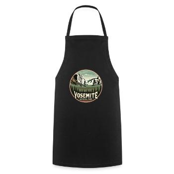 Yosemite National Park Vintage Loop - Cooking Apron - black - Front - AI Model Male 185 dark (185cm)