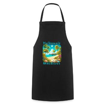 Hulhumale Maldives Summer Beach Sun Vacation - Kochschürze - Schwarz - Vorne - AI Model Male 185 dark (185cm)