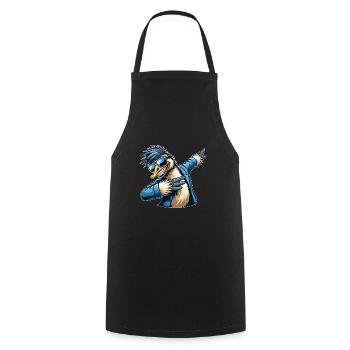Bouquet d’émeu cool Dabbing Dab Dance - Tablier de cuisine - noir - Devant - AI Model Male 185 dark (185cm)
