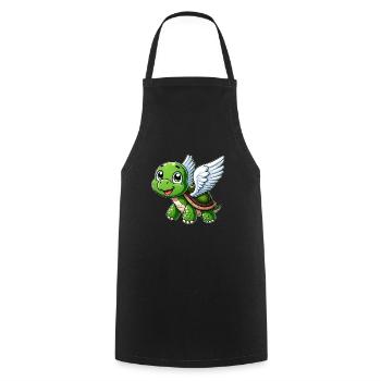 Tortue Ange Ailes Halo Farm Landw - Tablier de cuisine - noir - Devant - AI Model Male 185 dark (185cm)