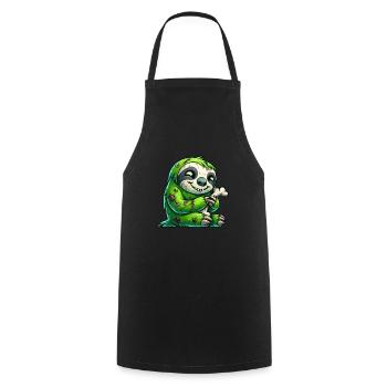 Halloween paresseux zombie dessin animé drôle - Tablier de cuisine - noir - Devant - AI Model Male 185 dark (185cm)