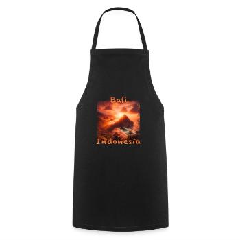 Bali Sunset Beach Indonesia Tropics - Cooking Apron - black - Front - AI Model Male 185 dark (185cm)