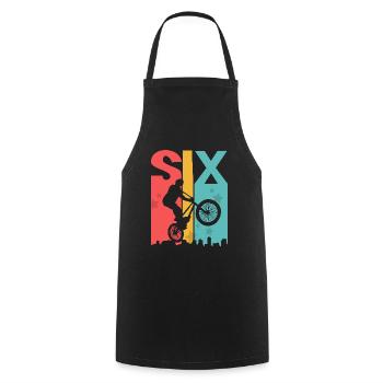 6 birthday 6 years Bmx children's birthday party - Cooking Apron - black - Front - AI Model Male 185 dark (185cm)