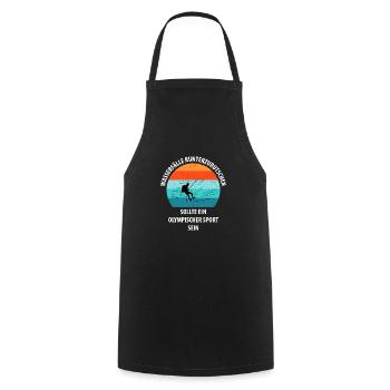 Canyoning Bergsteigen Klettern Wandern Berge - Kochschürze - Schwarz - Vorne - AI Model Male 185 dark (185cm)