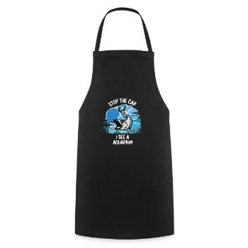Aquarium Aquarist Fish Ornamental Fish Aquaristics - Cooking Apron - black - Front - AI Model Male 185 dark (185cm)