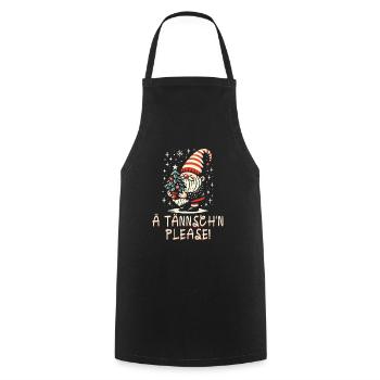 Weihnachten Lustiger Spruch Ä Tännsch'n Please - Kochschürze - Schwarz - Vorne - AI Model Male 185 dark (185cm)