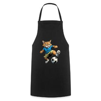 Football pour chat - Tablier de cuisine - noir - Devant - AI Model Male 185 dark (185cm)