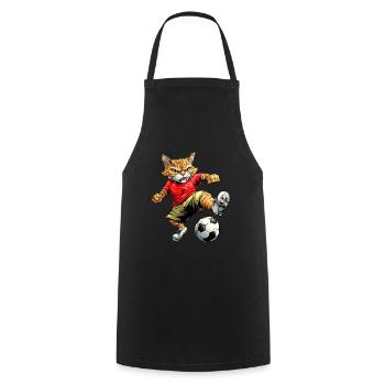 Football pour chat - Tablier de cuisine - noir - Devant - AI Model Male 185 dark (185cm)
