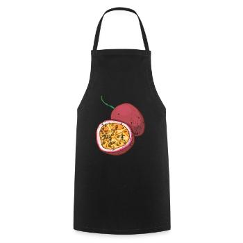 Fruit de la passion rétro style grunge vintage fruit de la passion - Tablier de cuisine - noir - Devant - AI Model Male 185 dark (185cm)