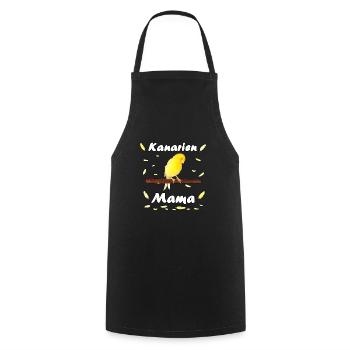 Canari jaune oiseau maman oiseau avec des plumes - Tablier de cuisine - noir - Devant - AI Model Male 185 dark (185cm)