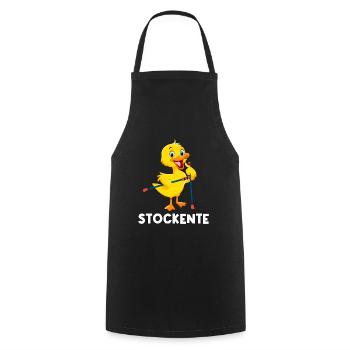 Stockente Sport Ente Enten Geschenkidee - Kochschürze - Schwarz - Vorne - AI Model Male 185 dark (185cm)
