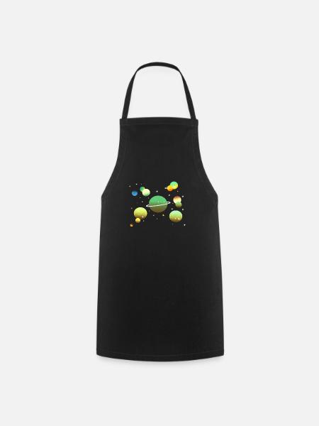 Galaxie spatiale Planète Étoiles - Tablier de cuisine - noir