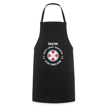 Cruise with friends Cruise ship - Cooking Apron - black - Front - AI Model Male 185 dark (185cm)