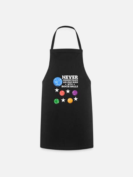 Boccia Boule Petanque - Cooking Apron - black