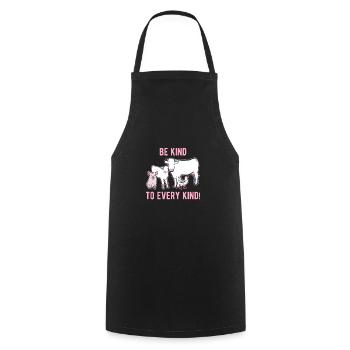 Be nice to animals - Cooking Apron - black - Front - AI Model Male 185 dark (185cm)