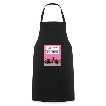 Dire anti-nazi - Tablier de cuisine - noir - Devant - AI Model Male 185 dark (185cm)