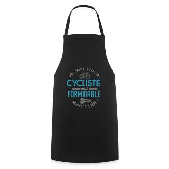 cycliste formidable vélo velo homme vélos - Tablier de cuisine - noir - Devant - AI Model Male 185 dark (185cm)