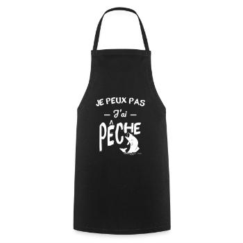 Je peux pas j'ai pêche - Tablier de cuisine - noir - Devant - AI Model Male 185 dark (185cm)