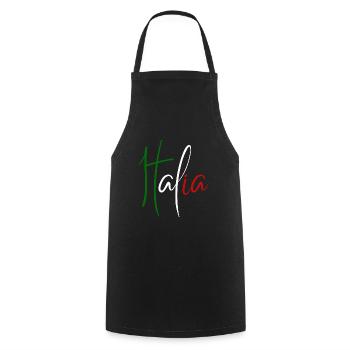 Italian flag, Italian pride - Cooking Apron - black - Front - AI Model Male 185 dark (185cm)