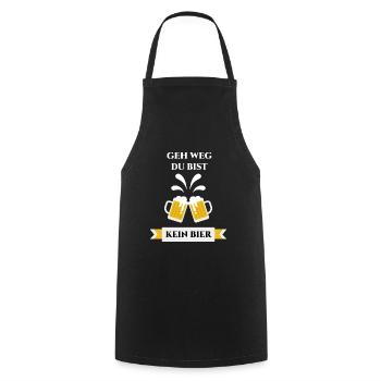 Geh weg du bist kein Bier - Volksfest Mallorca - Kochschürze - Schwarz - Vorne - AI Model Male 185 dark (185cm)