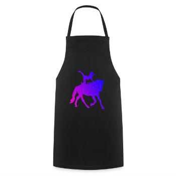 Gymnastique artistique à cheval Art équestre masculin - Tablier de cuisine - noir - Devant - AI Model Male 185 dark (185cm)