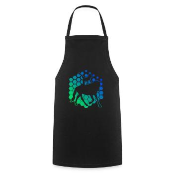 Equestrian Arts Men's Body Control Balance Exercises - Cooking Apron - black - Front - AI Model Male 185 dark (185cm)